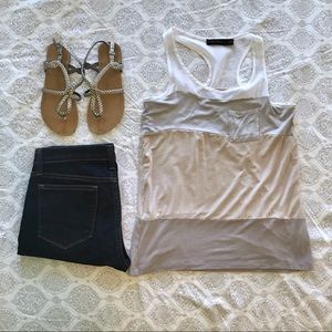 The Limited Gray Color Block Tank